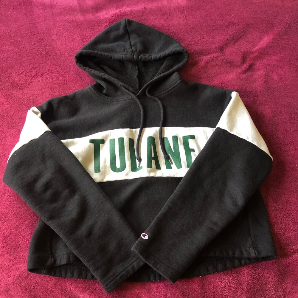 Tulane Cropped Champion hoodie